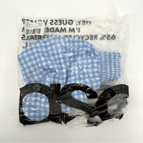 ASOS gingham flippy shorts in blue white Size US 2 - Picture 5 of 5